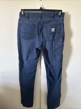 Carhartt Navy FR Blue Carpenter Pants with Utility Pocket